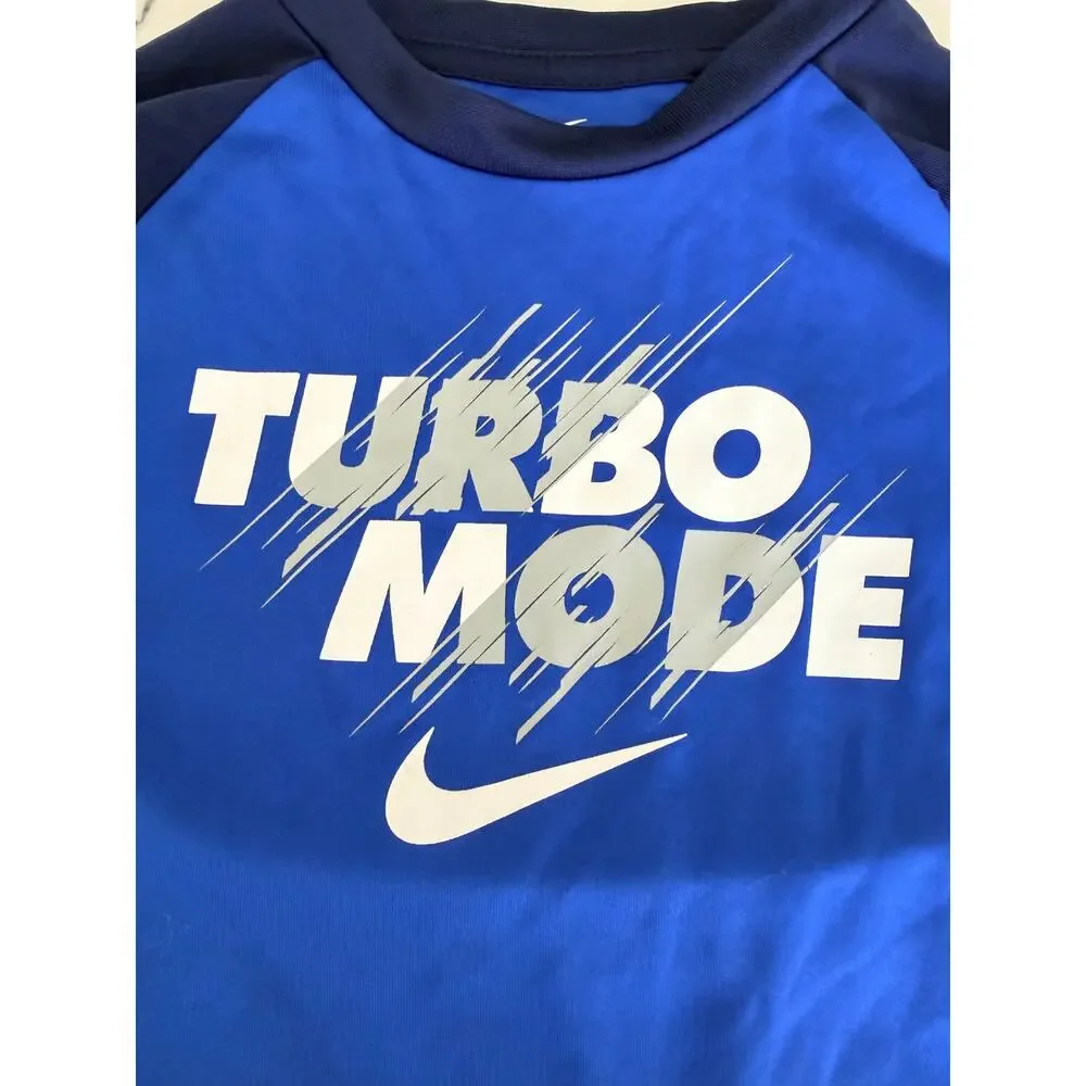 Nike Baby Boys Blue Dri-Fit Raglan T-Shirt 4T